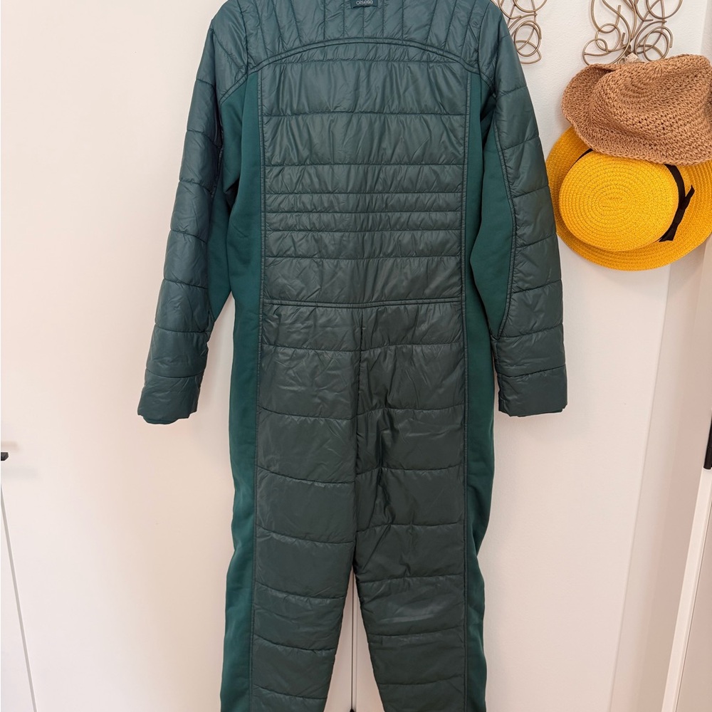 Oiselle Women's Green Yeti One-Piece Snowsuit - Picture 3 of 4